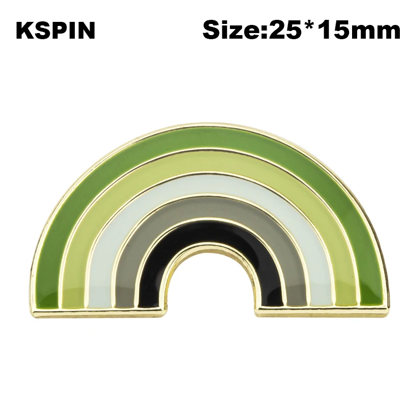 

Aromantic Pride Flag Lapel pin badges for clothes Pin badges safety pin brooch XY0463-1