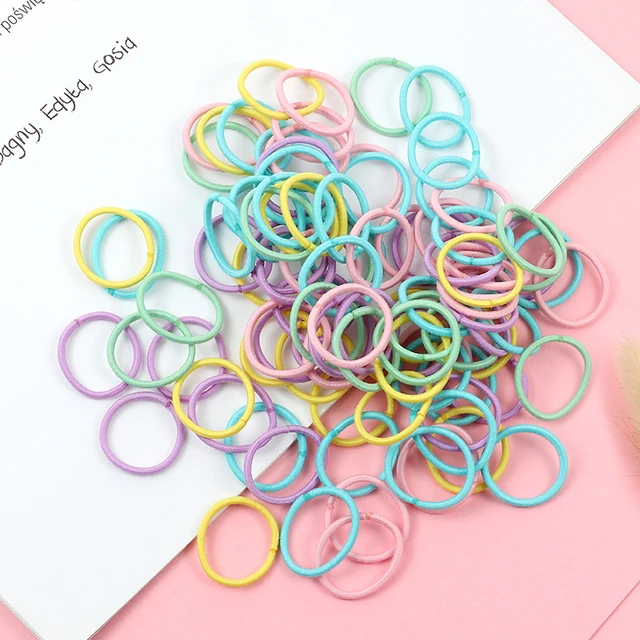 100PCS/Set Girl Hair Ring Children Ponytail Elastic rubber band hair band Hair Accessories girl Headband Scrunchie Headdress Set 100pcs-1