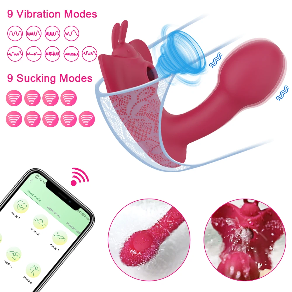 Butterfly APP Bluetooth Dildo Vibratore Femminile Telecomando Wireless Indossare G Spot Clitoride Stimolatore Massaggiatore Giocattolo Sessuale_voghion.com