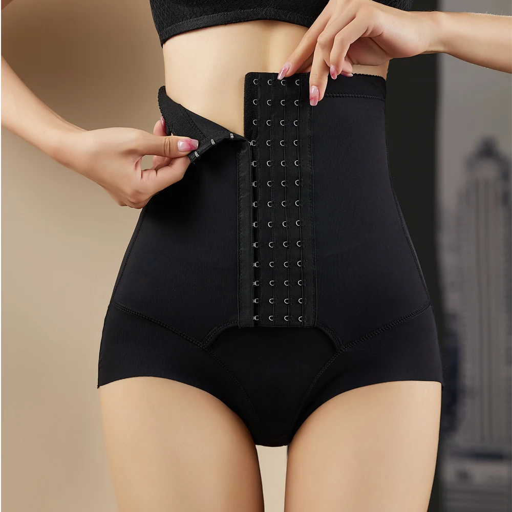 High Waist Body Shaper Tummy Control Panties 4 Row Hooks Reducing Shapewear Flat Tummy Slimming Underwear