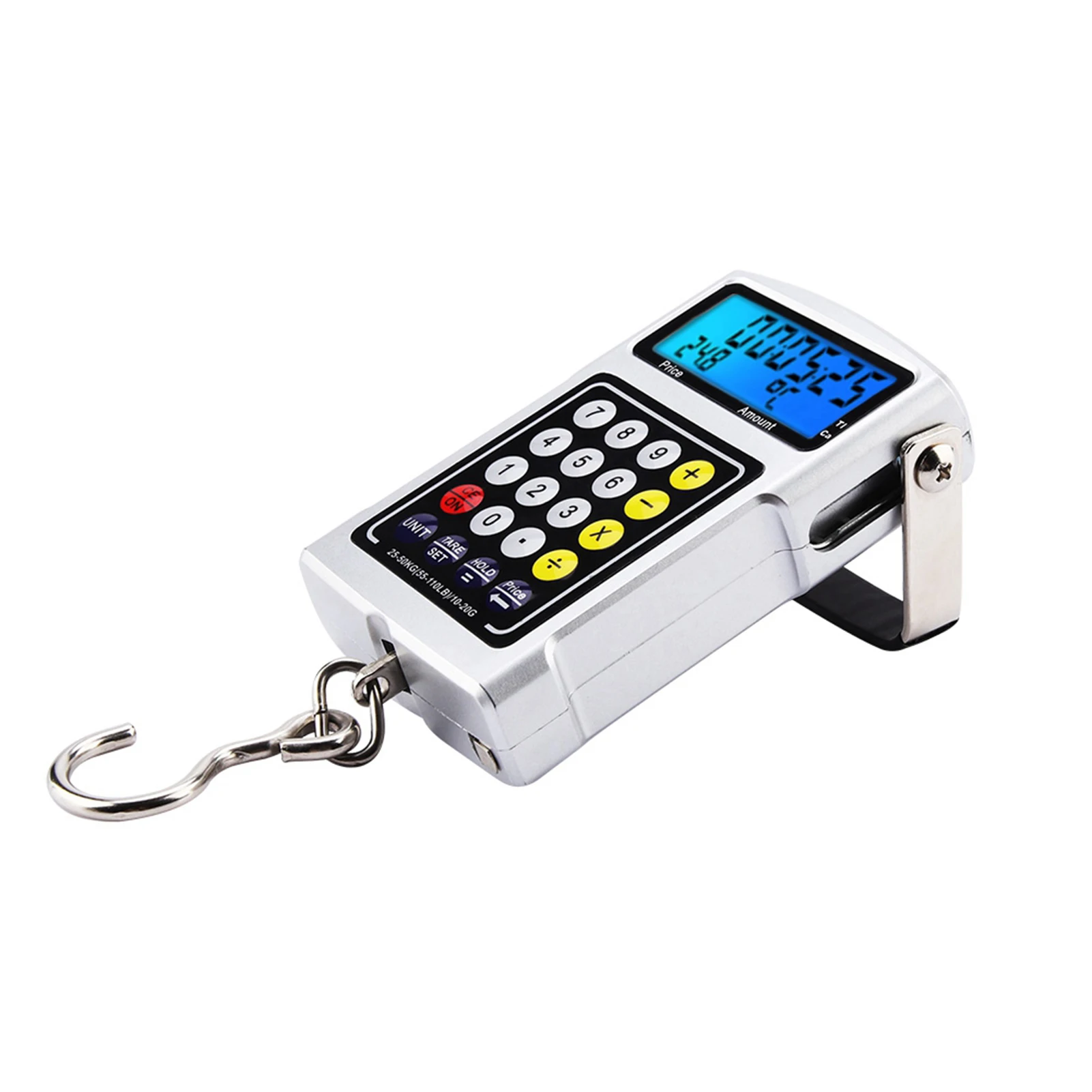 【New】Electronic Fish Hook Scale 50Kg Luggage Weighing 7 in 1 Digital Hanging Scales Electronic Fish Hook Scale