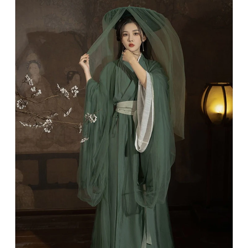 Original Hanfu Costume for Women, Cheongfu Costume, Chinese Antique, Big Sleeve Shirt, Loose, Sweet Hanfu, Evening Dresses