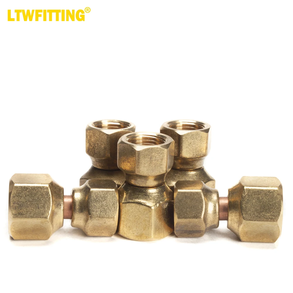 

LTWFITTING Brass 1/2" OD x 3/8" OD Flare Forged Reducing Swivel Nut Union Tube Fitting(Pack of 5)