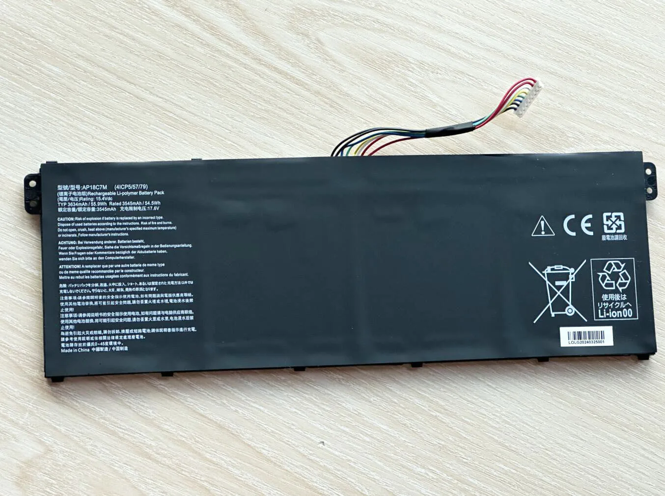 Bateria para Acer Swift Ap18c7m Sf51454gt Sp513-54n-546v Sf313-52 - Imagem 5