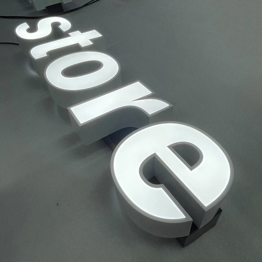 Outdoor Business Sign Metal Blacklit Sign Business Laser cut Metal 3D Wall Letter For shop Salon Hotel