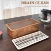 Tea Set Storage Box Transparent Cutlery Tray With Lid Drain Large Capacity Dustproof Cutlery Holder Desktop Dustproof With Cover 5