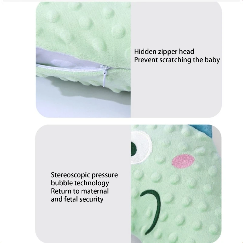 Newborns Cuddly Pillow Infant Side Sleep Cushion Breathable Comforting Pacify Soothing Toy for Restful Sleep 3