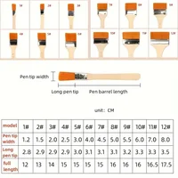 12pcs/set Memory Nylon Paint Brushes Set for Acrylic Oil Drawing Watercolor Wooden Painting Brush Tools Art Supplies 2