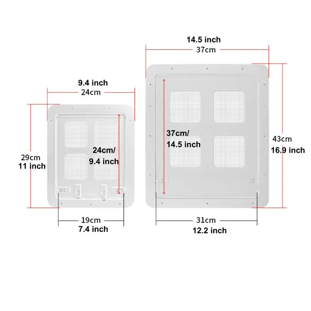Screen Window Cat Door, Terrace Screen Door, Pet Door, Free Entry and Exit for Cats and Dogs, Magnetic Lockable Pet Screen Window Door, Dog Screen Window Door, High Quality Abs Material, Large and Small Size Optional, Simple Installation and Fast 2