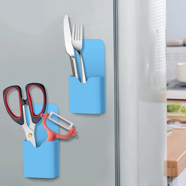 Műanyag Mágneses Toll Tartó Törlő Marker Tároló Doboz Ceruza Szervező Otthoni Iroda Tábla Hűtőszekrény Falra - Image 4