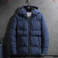 Thickened Hooded Men's Cotton Jacket Pure Color Warm Winter Outerwear Casual Style Thin Model Suitable for Summer in China