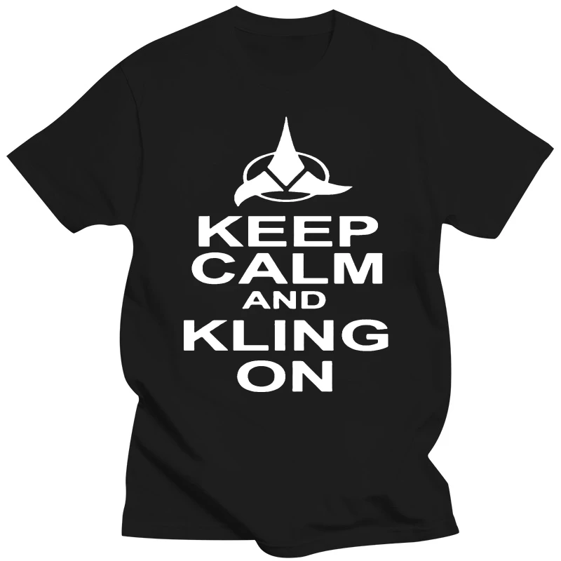 

Keep Calm and Klingon T Shirt - Mens Boys Startrek Spock Syfy - Star'T Shirt Newest Fashion Men Short Sleeve Cheap T Shirts