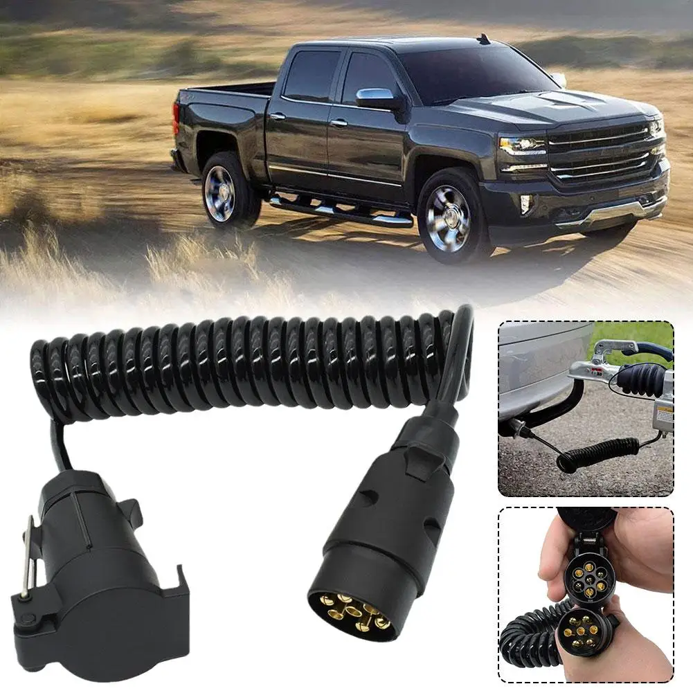 Trailer Plug Socket 7 Pin Trailer Truck Light Board Extension Cable Lead Male To Female Wire Plug Socket Wire Part Couplings Circuit Cable