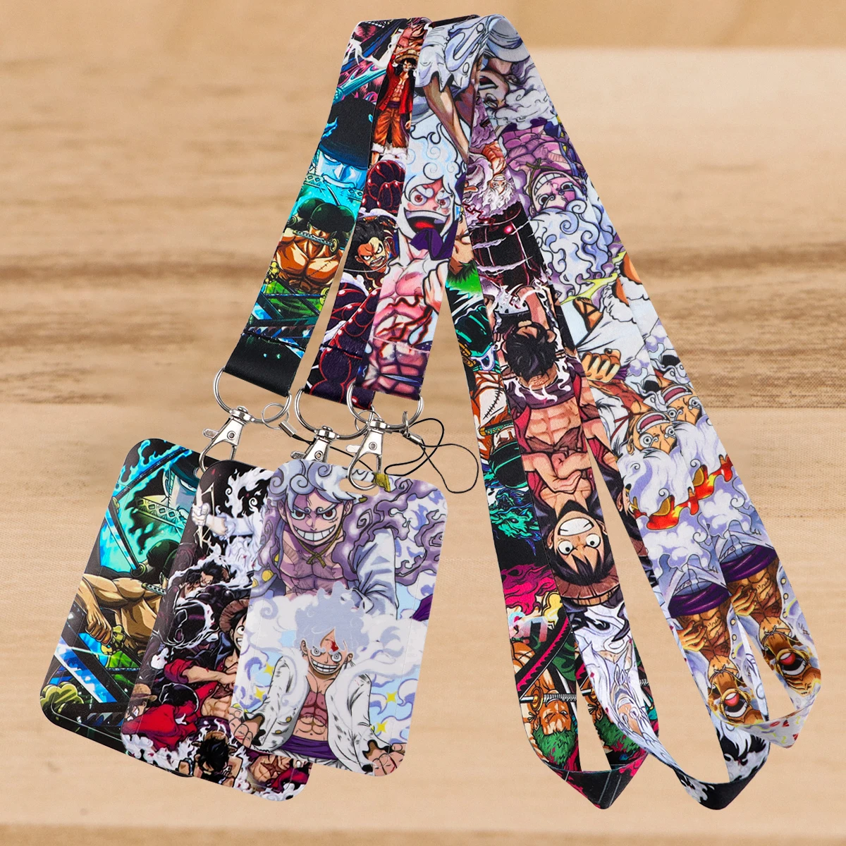 Anime Pirate Card Holder Neck Strap Key ID Card Phone Straps Badge Holder Keyrings Cosplay Accessories Gifts Zoro Lanyard