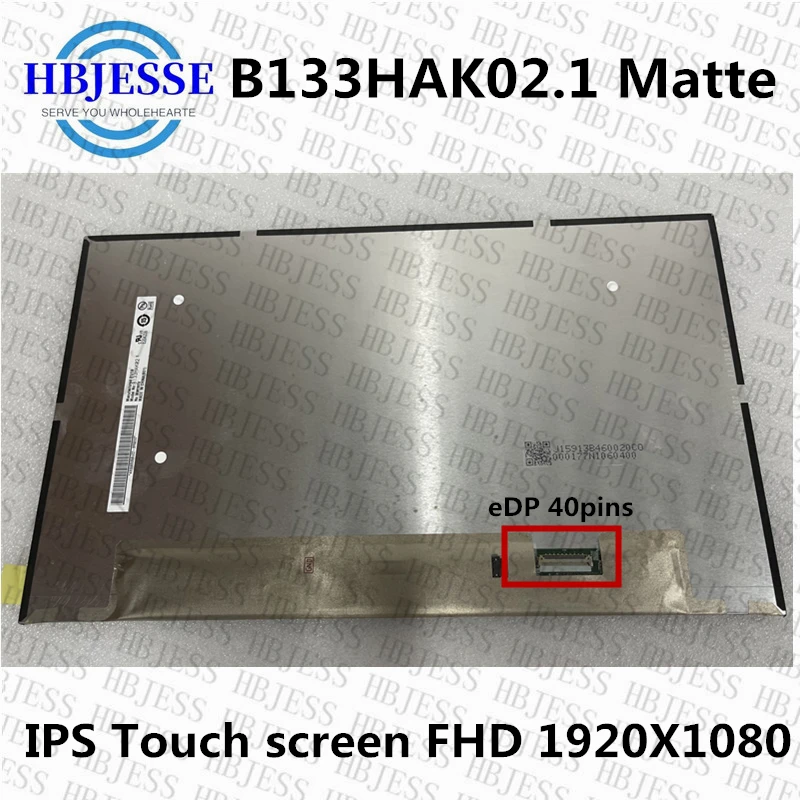 

Оригинальный сенсорный ЖК-экран 13,3 дюйма 1920X1080, 40-контактный B133HAK02.1 R133NWF4 R4 LP133WF6- SPK2, сенсорный экран, дигитайзер, панель