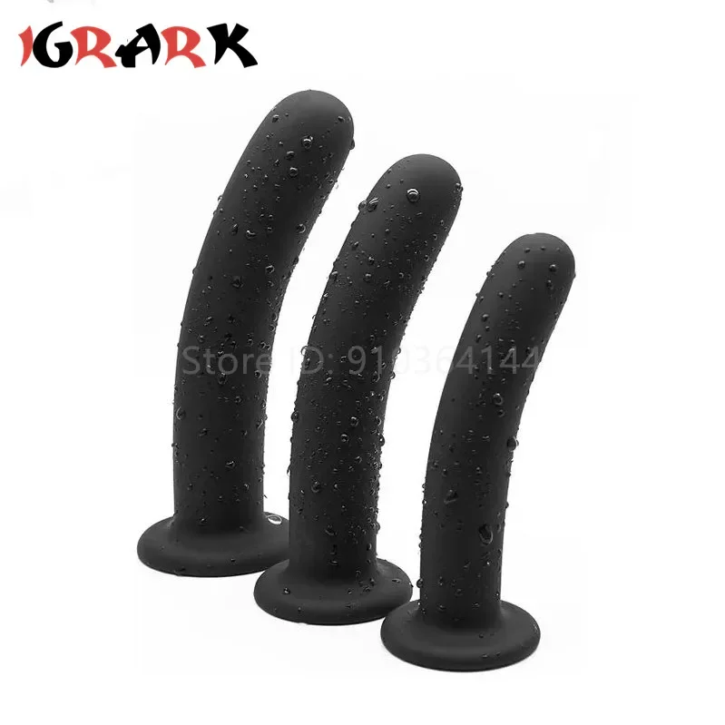 3 Size Anal Plug Soft Buttplug Simple Dildos with Strong Suction Cup Ass Training Exotic Sex Toys for Women Men Gay Adult Games