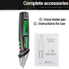 VC1019 Red Laser Test Pen Voice Broadcast Voltage Detector 12-1000V Volt Current Non-Contact Pen Electric Tester Meter Tool 5