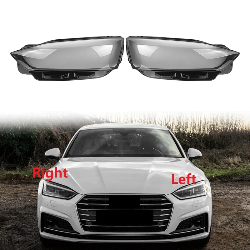 

For- A5 2017-2020 Headlight Shell Lamp Shade Transparent Lens Cover Headlight Cover