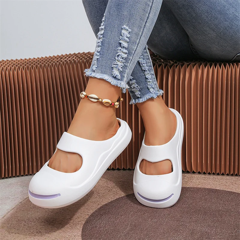 2023 Thick Sole EVA Slippers for Women, Non-Slip Ladies Shoes, Comfort Slides, Suitable for Outdoor and Indoor, Summer Fashion