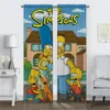 Anti-mosquito Curtains for Camera The S-Simpsons Halloween Decoration Living Room Curtain Home Interior Curtains 2 Pieces Shades 2