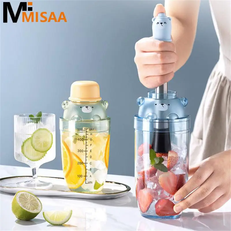 Антипереливной ручной шейкер с прозрачной и видимой шкалой поверхность плоская и гладкая герметичная во время сильной встряски шейкер