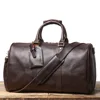 ROOG Vintage Leather Travel Tote Bag With A Roomy Interior That Easily Fits Your Essentials, Combining Style And Practicality 6