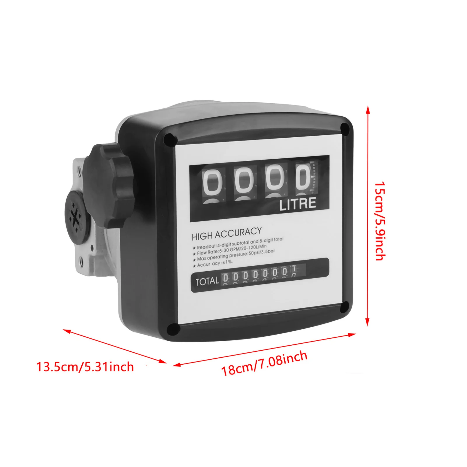 Digital Diesel Meter Oil Meter Counter 1% High Accuracy 1 Inch 4 Digital Diesel Gas Fuel Oil Counter Gauge