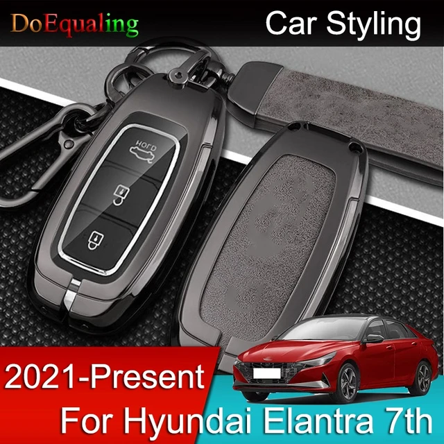 For Hyundai Elantra 7th 2021 Car Key Case Key Fob Cover Keychain