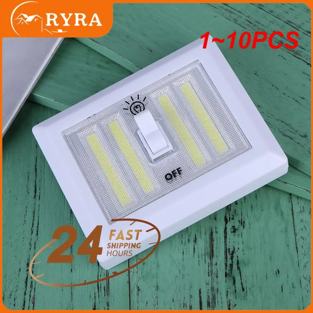 

1~10PCS Wall Switch Night Light Corridor LED Lamp Outdoor Camping Hiking Lights Battery Operated LED Emergency Lamp
