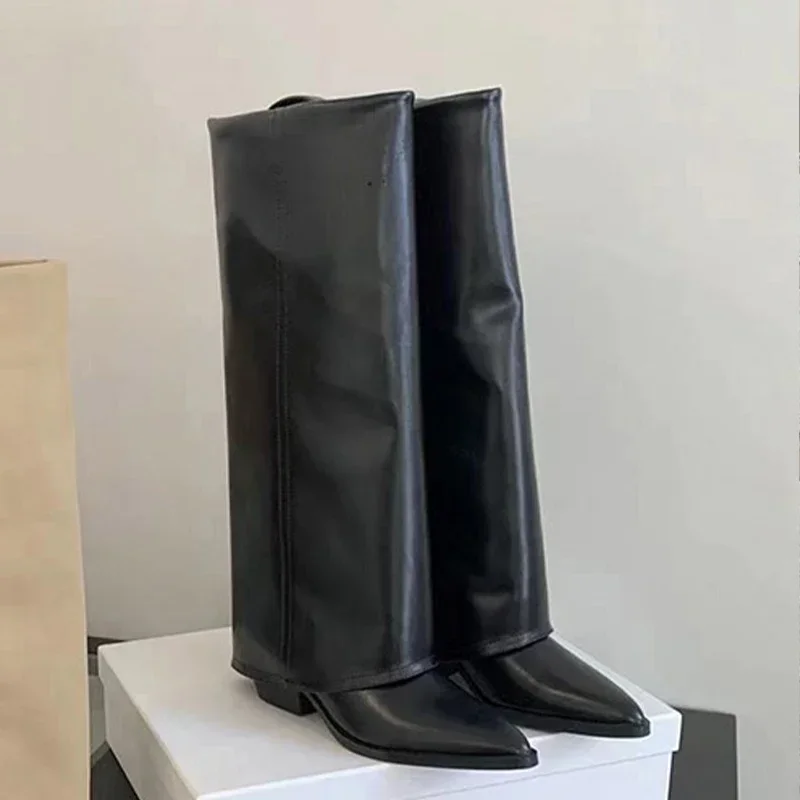 Botas-de-tac-n-alto-hasta-la-rodilla-para-Mujer-zapatos-de-moda-gruesos ...