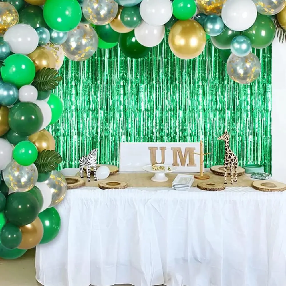 3 Stück, Hintergrund Metallic Streamer Goldfolie Fransen Vorhänge für Geburtstag, Weihnachten, Abschlussfeier, Bachelorette Party Streamer Dekor – Detail 22