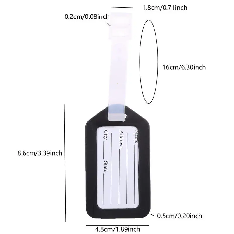 1-10 Stück Gepäckanhänger aus Kunststoff für Reisen, Versand und Koffer – Reisezubehör für Damen und Herren, ID-Adress- und Namenshalter, Taschenetikett – Detail 2