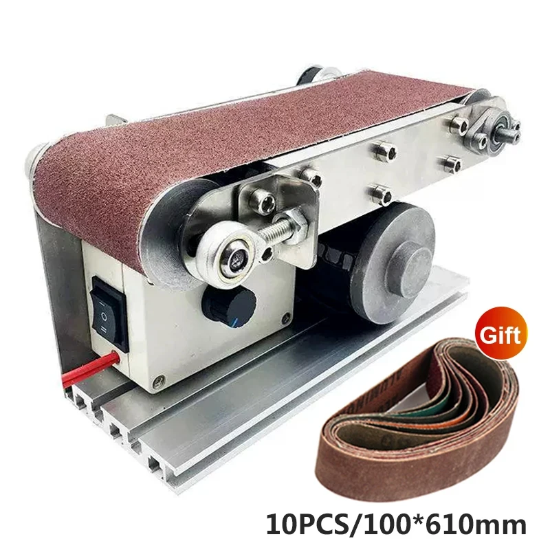 

Desktop Multi-Functional Sanding Belt Machine DIY Polishing And Grinding Machine Electric Metal woodworking Polishing Machine