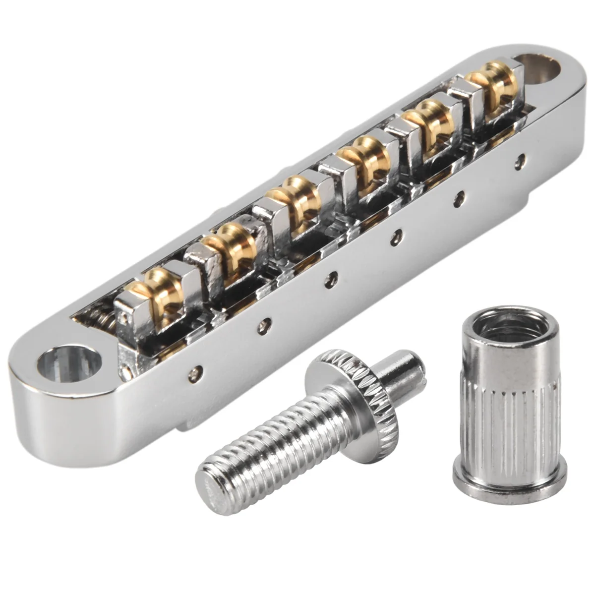 Silver Tune-O-Matic Electric Roller Saddle Bridge Lp Electric Guitar Bridge Made in Korea 4