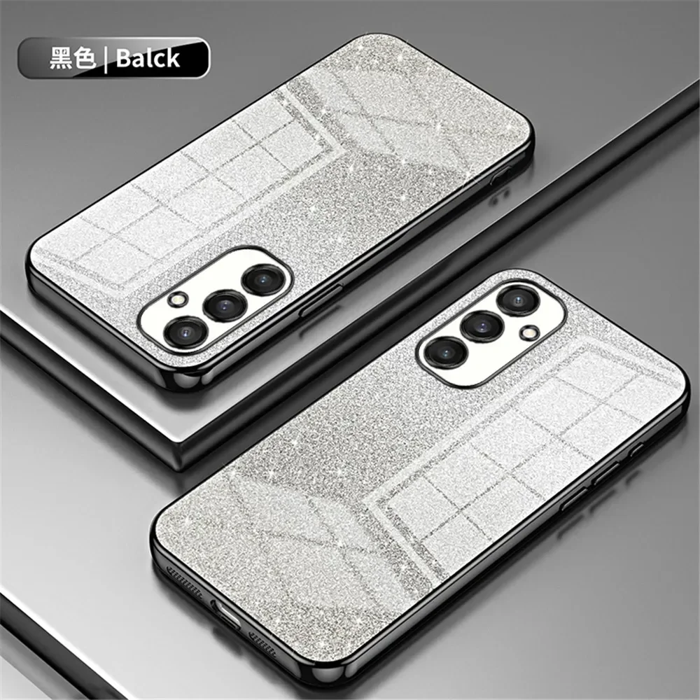 Luxury Gradient Glitter Bling Plating Soft Silicone Back Cover