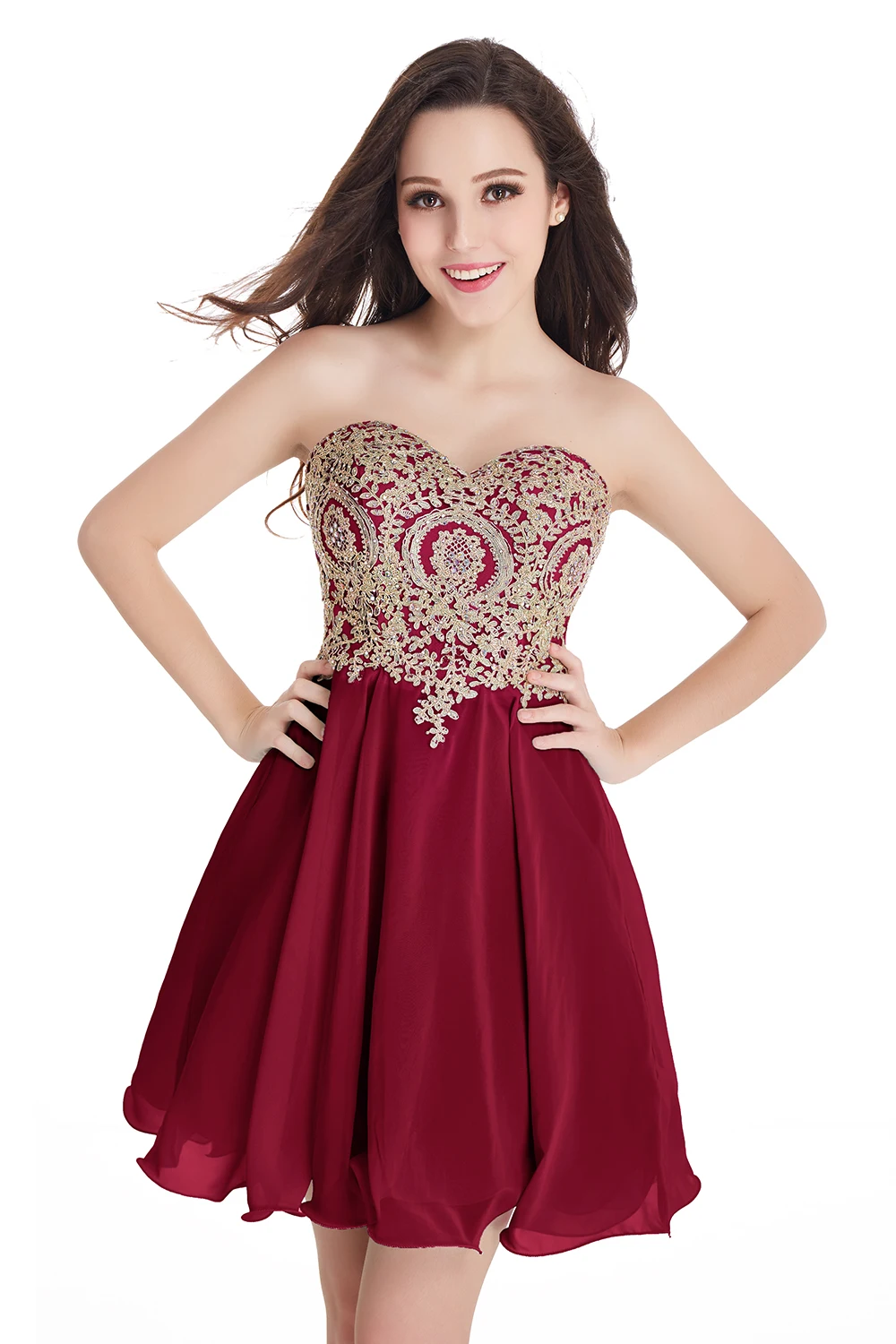 Burgundy Mini Short Cocktail Dresses For Women Appliques Beaded Short Evening Prom Party Gown Royal Blue Vestido De Festa