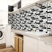 10 Pcs Self Adhesive Tile Wall Sticker Home Decor 3d Pvc Sticker Covers For Kitchen Cupboard Bathroom Waterproof Wallpaper 2
