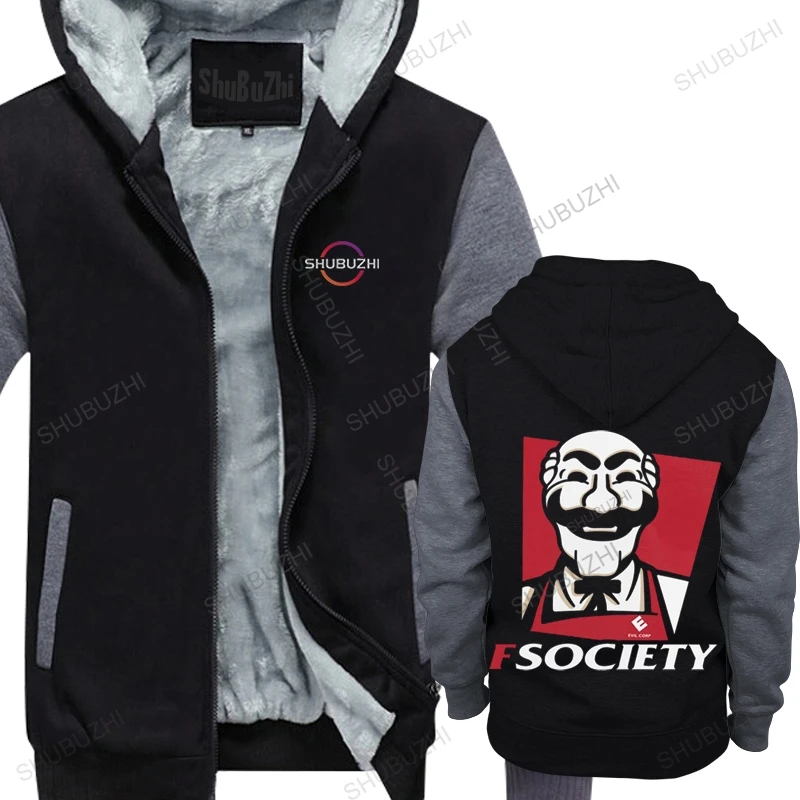 

Funny Mr Robot FSociety Men Casual Hacking fleece hoodie Hacker winter hoody Loose Fit Cotton Geek warm sweatshirt Tops Gift