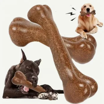 Natural Non Toxic Dog Bone Chew Toy Durable Anti Bite Puppy Toy for Small Medium Large Dogs 1
