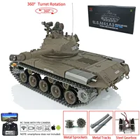 Henglong Upgraded Ver 1/16 Scale 7.0 Walker Bulldog RC Tank PV 3839 360 Turret BB Shooting Metal Tracks Toys TH17328-SMT7 1