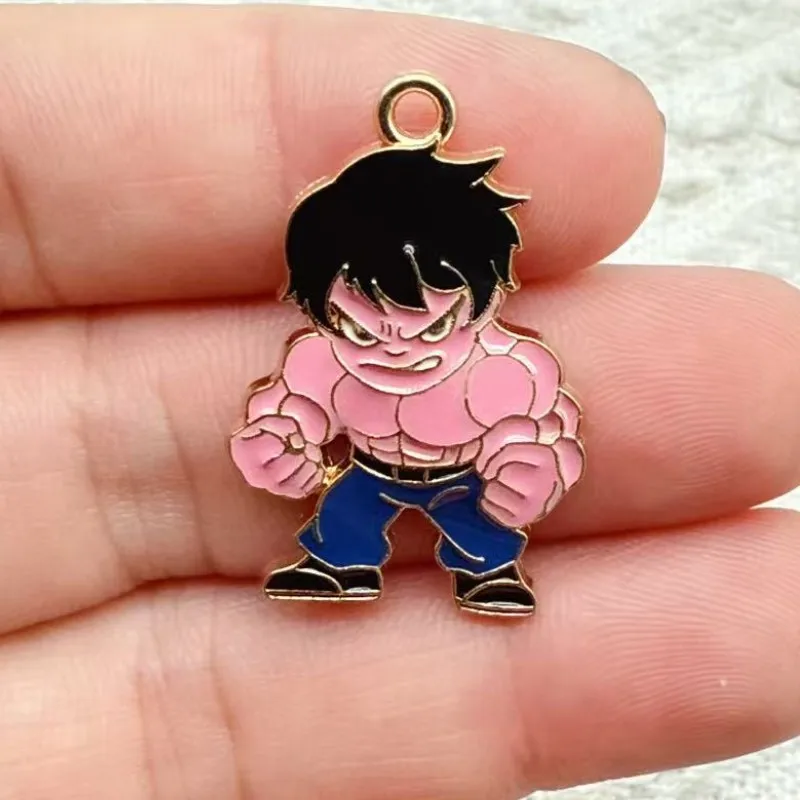 Set of 10 Colorful Cartoon Anime Charms for DIY Jewelry and Accessories