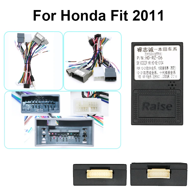 Car 16pin Audio Wiring Harness With Canbus BOX Compatible With