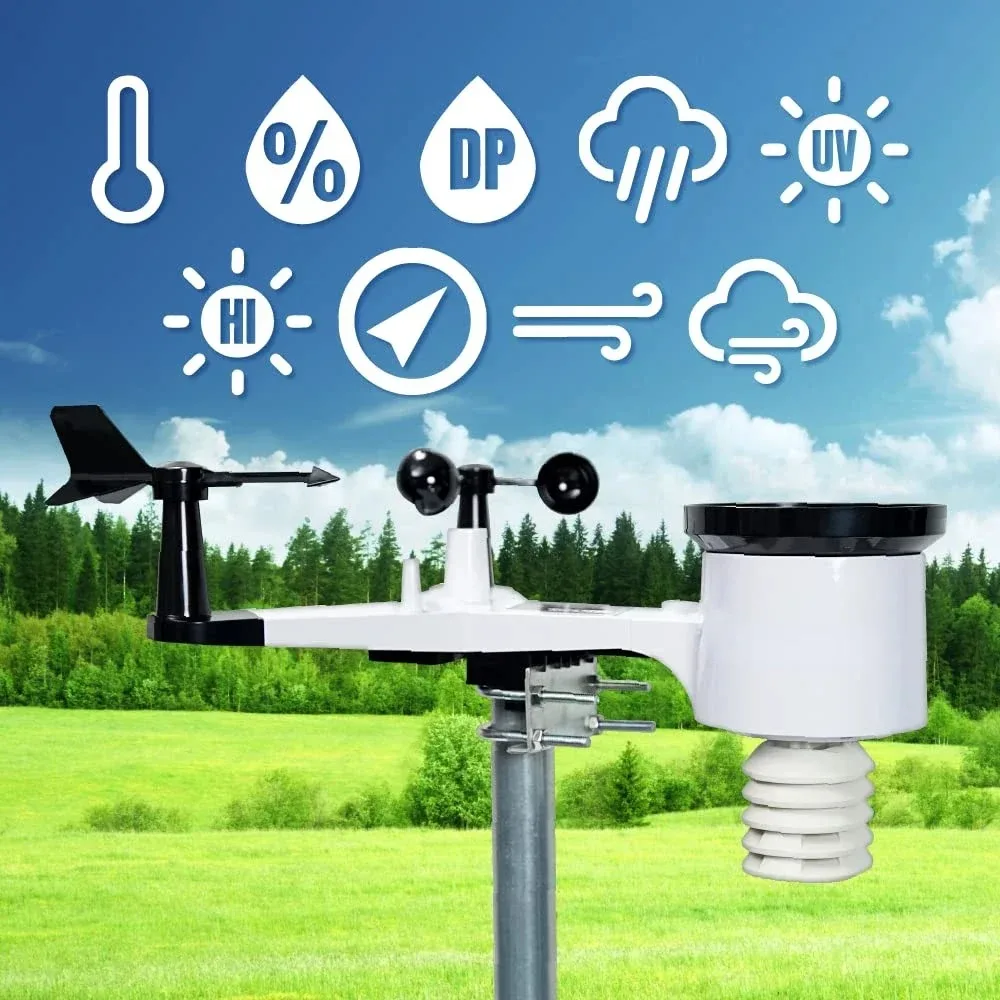 Wireless Home Weather Station with Outdoor Sensor Real Time Temperature Humidity Monitor