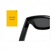 Lunettes de soleil carrées de style coréen pour hommes et femmes, nouveau modèle pour visages ronds, font paraître le visage plus petit 4