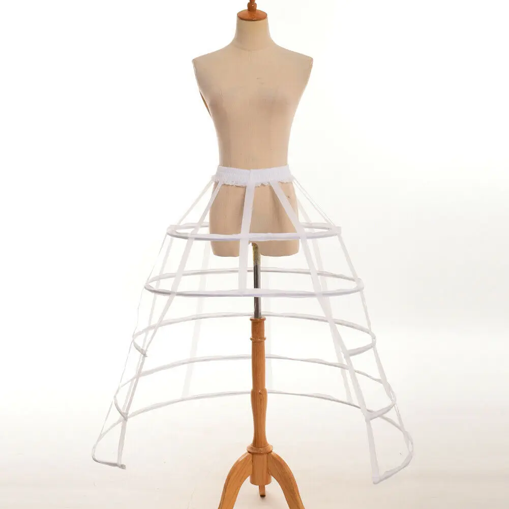 Victorian Hoop Petticoat - Hollow Out Caged 5-Hoop Bustle Underskirt For Wedding, Cosplay & Bridal Dresses