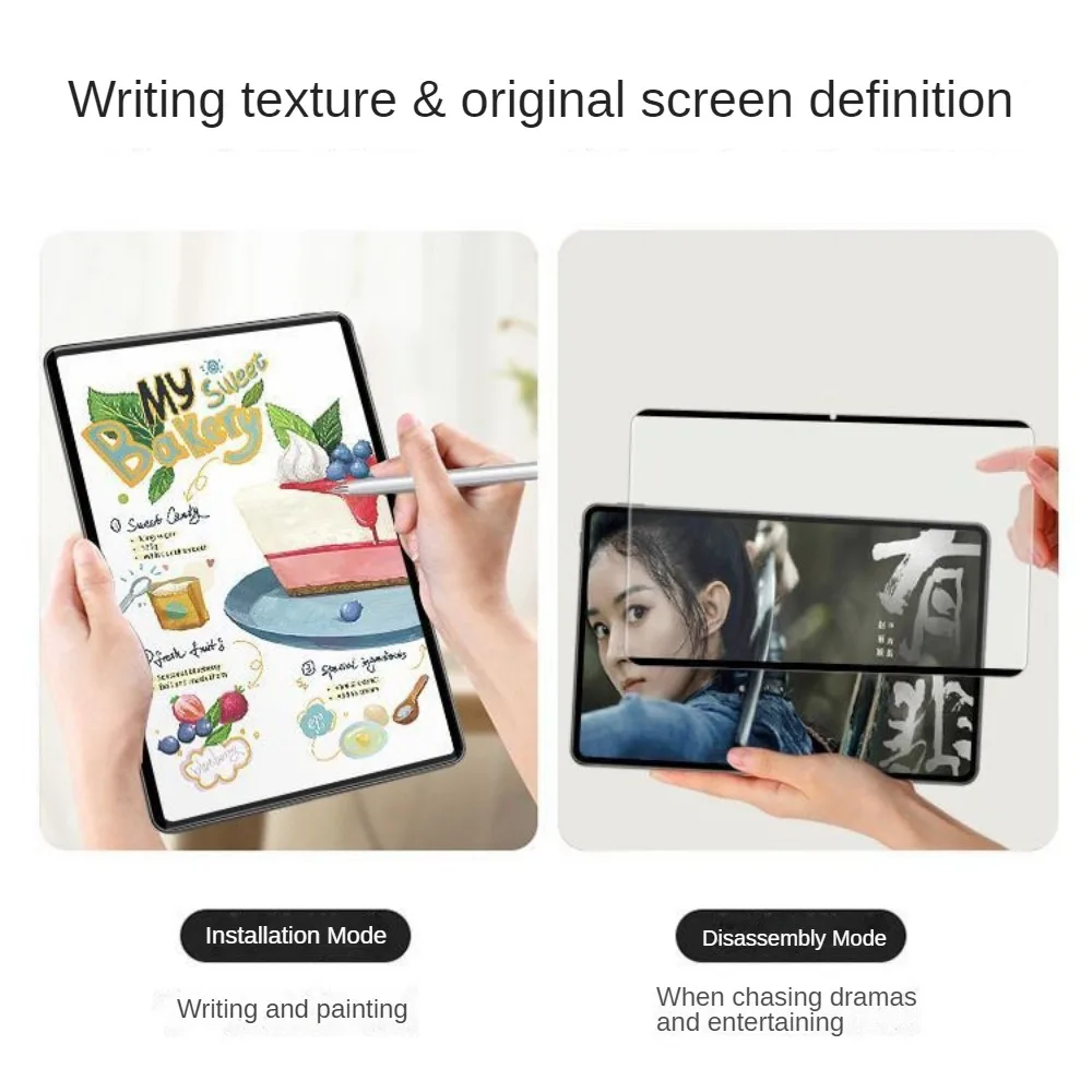 Protetor de Tela de Papel Sensível Magnético Filme para Samsung Galaxy Tab s7 s8 s9 Plus fe Ultra Protetores - Imagem 4