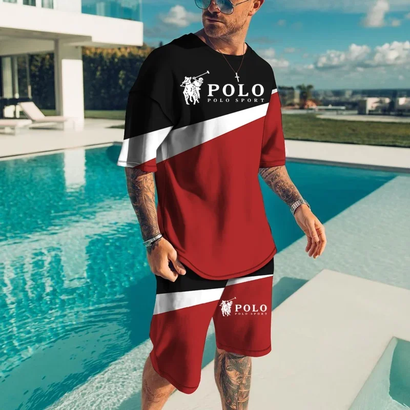 Stripe 2024 Summer Luxury Big Brand Stripe 3D Digital Printing Men's Suit Fashion Casual Wear Unisex Breathable Comfortable Men 6