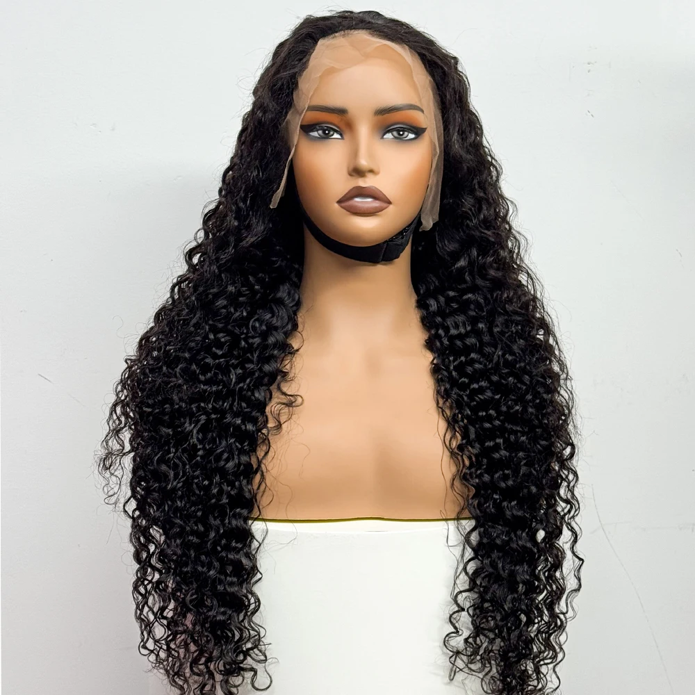 250 Density Water Wave Curly 13x4 Lace Front Wigs Human Hair Frontal Curly Human Hair Wigs 20-32inches For Women