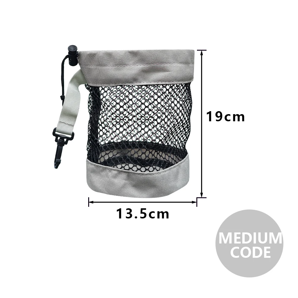 Premium Black Golf Ball Pouch with Durable Mesh Nylon and Clip