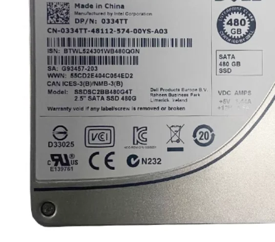 For 0334TT 480G SSD S3500 2 5 inch 6G SATA hard drive